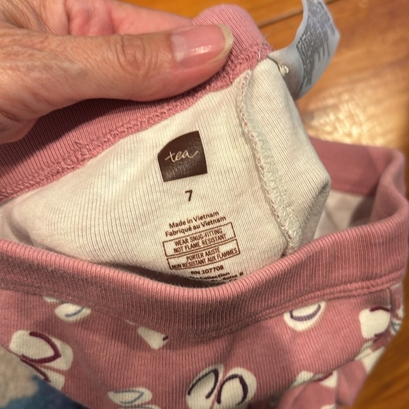 TEA COLLECTION 7 Japan Pink Japanese Geta Zori Flip Flop Pajama Bottoms - Picture 7 of 7